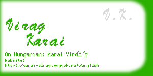 virag karai business card